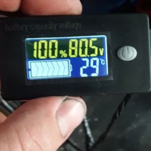 Battery Capacity Monitor, 12V 24V 36V 48V 60V 72V Battery Meter, Battery Voltage Temperature Gauge Indicator with Temperature Sensor and Buzzer Alarm for RV Motor Boat Golf Cart Motorcycle