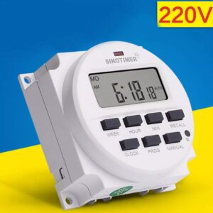 220V Weekly 7 Days Digital Programmable Timer Switch Relay Control