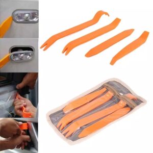 4Pcs/Set Car Door Clip Panel Removal Tools Audio Video Dashboard Dismantle Kits Installer Pry Tool Plastic Trim Panel Repair Tools Car Audio Tool