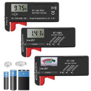 BT-168D Digital Battery Tester LCD Display C D N AA AAA 9V 1.5V Button Cell Battery Capacity Check Detector