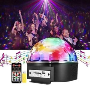 6 Color LED Remote Control Music Magic Ball Effect Disco DJ Light with MP3 Function