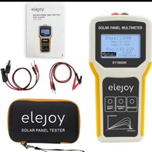 elejoy 1600W Solar Panel Tester MPPT Photovoltaic Panel Multimeter Upgraded EY-1600W with Ultra Clear LCD Display, Smart MPPT Tools for Testing Solar PV Panel Data and elejoy