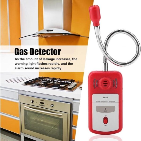 Combustible Gas Leak Detector Sensor Sniffer with Sound Light Alarm General Household Tools Portable Gas Leak Tester Red