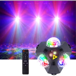 Party Light Disco Light Laser Projection Strobe Light DJ 5 in 1 Christmas Club Bar Gift Birthday Carnival Christmas Home Deco