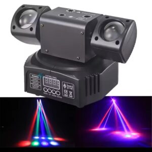 DMX 36W LED Moving Head Light Disco Gold Strobe Beam Green&Red Laser Party Lighting For Dj Show Christmas