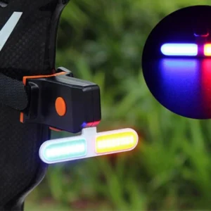 Usb Rechargeable Waterproof Police Light Dolphin Tail Night Riding Warning Light Outdoor Cycling