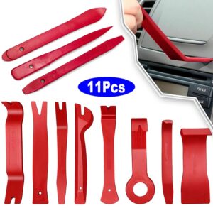 11 pcs Car Door Clip Car Disassembly Tools Set DVD Stereo Refit Kits Interior Plastic Trim Panel Dashboard Removal Tool Repair Tools