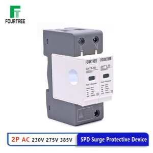 2P AC SPD Surge Protection 10〜60KA House Lightning Protector Low-Voltage Arrester Protective Device 230V 275V