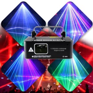 RGB Decor Laser Beam Line Scanner Projector DJ Disco Stage Lighting Effect Dance Party Wedding Bar Club DMX512 Lights