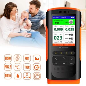 Formaldehyde detector air quality monitor PM 2.5 portable display air pollutants family decoration co2 meter analyzer AQI air quality index meter smog