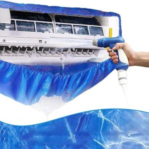 Air Conditioner Waterproof Cleaning Cover With Water Pipe,DIY Dust Washing Clean Protector Bag