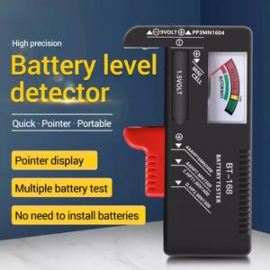 BT-168 AA/AAA/C/D/9V/1.5V Batteries Universal Button Cell Battery Colour Coded Meter Indicate Volt Tester Checker BT168 Power