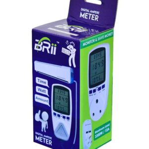 BRii Digital Ampere Meter / Digital Amp Meter / Energy Meter / Voltmeter / Digital Multimeter - Supported 3300W / 15A
