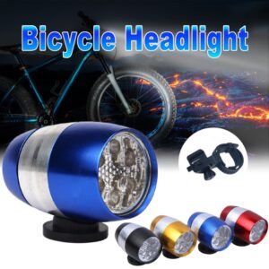 1pc New Professional 6 LED Mini Cycling Bike Bicycle Front Head Light Warning Lamp Safety Waterproof Headlight with Lamp Holder