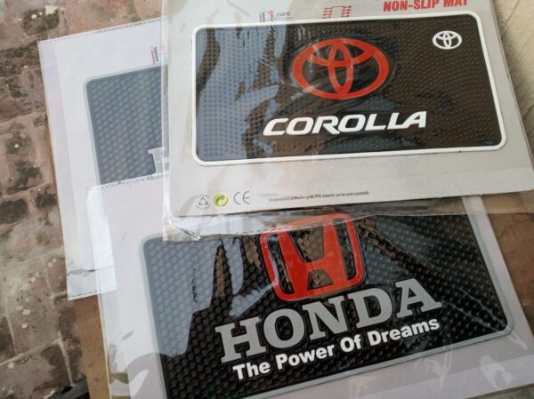 Toyota Corolla Anti-Slip Dashboard Mat, Slide-Proof Sticky Pad With Logo
