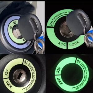 Night Luminous Car Ignition Key Ring Stickers for Fluorescent Circle Decoration