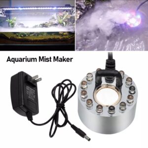 24V Color Changing Humidifier Ultrasonic Mist Maker Water Pond Atomizer Air Humidifiers 12 LED-Only atomizer