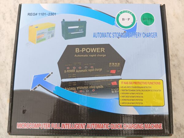 12v/24 Volt Automatic Battery Charger 60 Ampere B-Power Fast Battery Charger For Heavy Battery 60 Ampere 60A