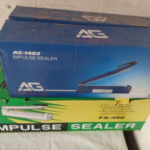 (16 Inch) Impulse Sealer Machine PFS 200mm Iron Body – 2mm Sealing Width, 0.3mm Thickness, 220V-240V, Fast Heating, Ideal for PP, PE, Nylon Bags, Efficient Sealing