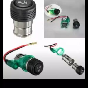 12V 120W Car Cigarette Lighter Socket Female Socket Modification Cigarette Lighter Assembly with Light Marine Power Socket