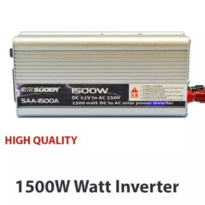 1500 Watt Inverter DC 12V to AC 220V Power Inverter - 1500W - Silver
