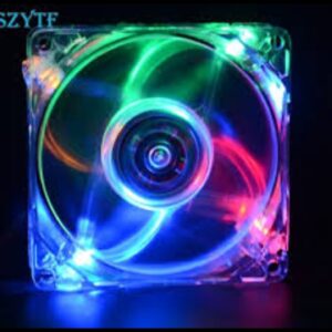 Computer Radiator PC Computer CPU Fan 80 mm Cooling Fan with Blue Led Light 8025 8 cm Silent DC 12V LED Luminous Chassis Molex 4D Plug Axial Fan 80 (Colour: Multicoloured)