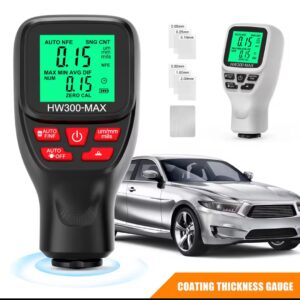 HW300-MAX 0-2000UM Coating Thickness Gauge Car Coating Measuring Tool Durable Black