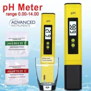 Digital pH Meter Water Quality Tester,Water pH Tester With 0-14pH Measurement Range,Suitable For Drinking Water,Hydroponics, Aquarium , Swimming Pool High Precision 0.01pH Pen Tester
