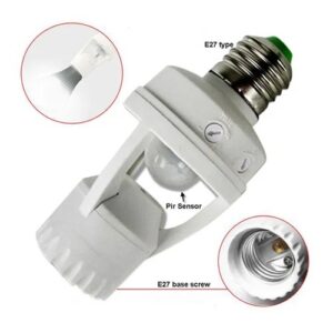 PIR Infrared Motion Sensor LED Lamp Bulb Holder E27 AC 220V