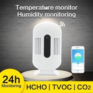Portable Intelligent WIFI Home Professional Smog CO2 Meter HCHO TVOC Air Quality Monitor Tester Detector Sensor Temperature Co2